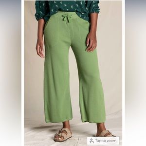 Toad&Co McCloud Wide Leg Pants Medium in Evergreen — Like New!
